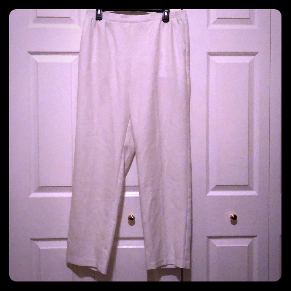Women’s Cream White Colored Comfy Dress Pants